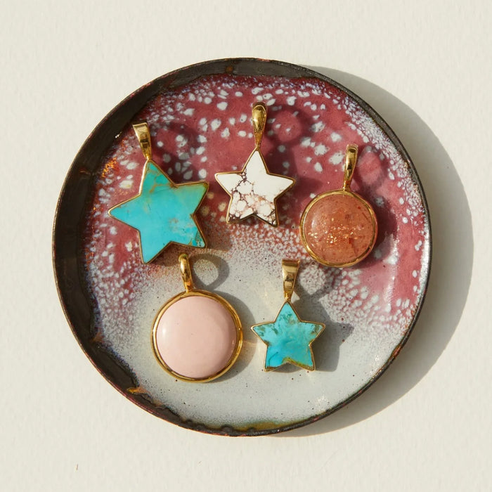 White Buffalo Star Charm - Medium