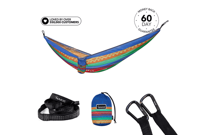Wild Fiesta - Recycled Hammock with Straps