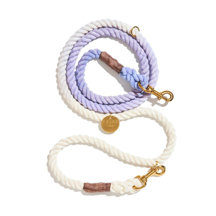 Wisteria Cotton Rope Dog Leash | Bolt Snaps, Adjustable | Found my AnimalShop LeashesFound My AnimalS