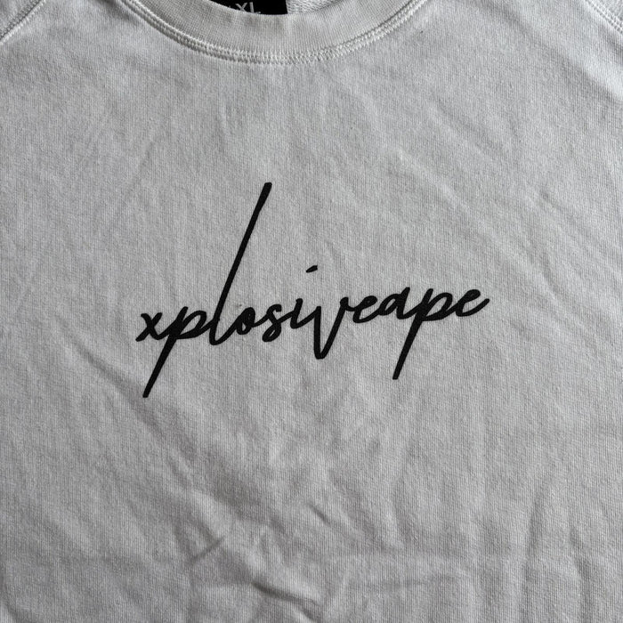 Xplosiveape Short Sleeve Sweatshirt White Script Logo XL