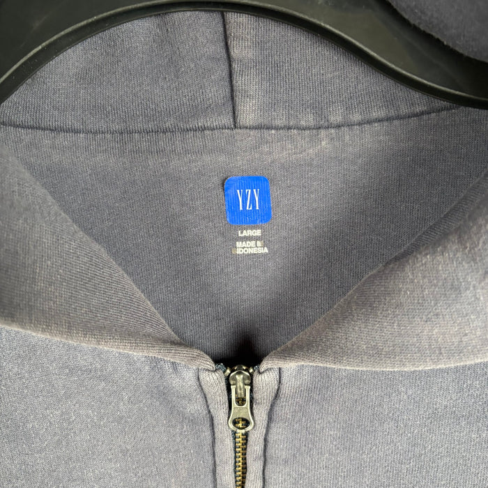 Yeezy Gap Double Layer Zip Hoodie Dark Blue Heavyweight Size L