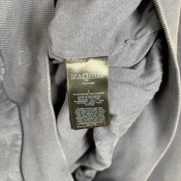 Yeezy Gap Double Layer Zip Hoodie Dark Blue Heavyweight Size L