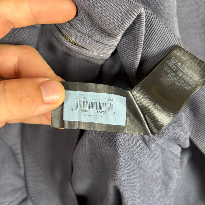 Yeezy Gap Double Layer Zip Hoodie Dark Blue Heavyweight Size L
